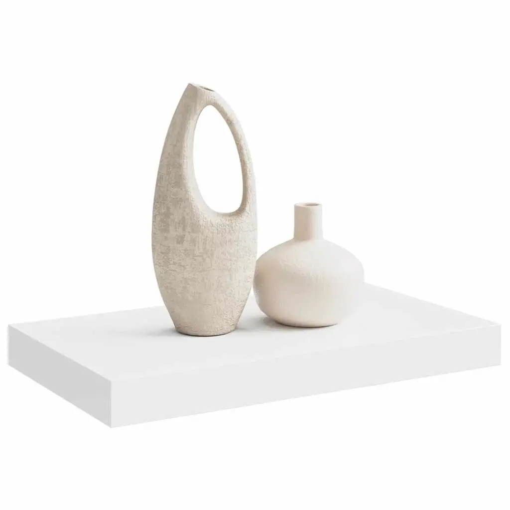 Floating Wall Shelf White Display Ledge Modern Home Storage Organizer 40x23.5cm