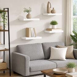 Display Your Treasures with 4 Floating Wall Shelves