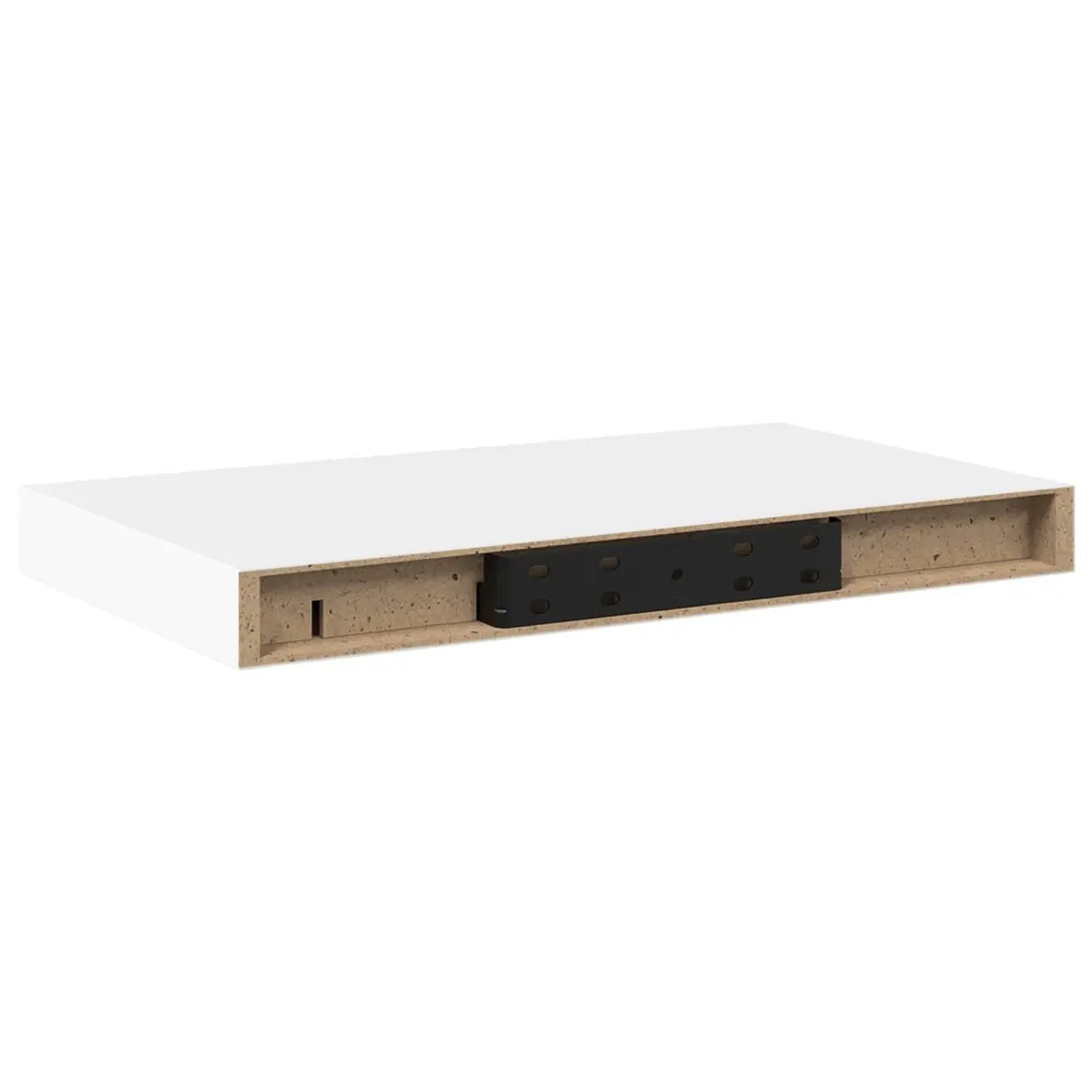 Floating Wall Shelves Set 4 Piece White Display Storage Ledges