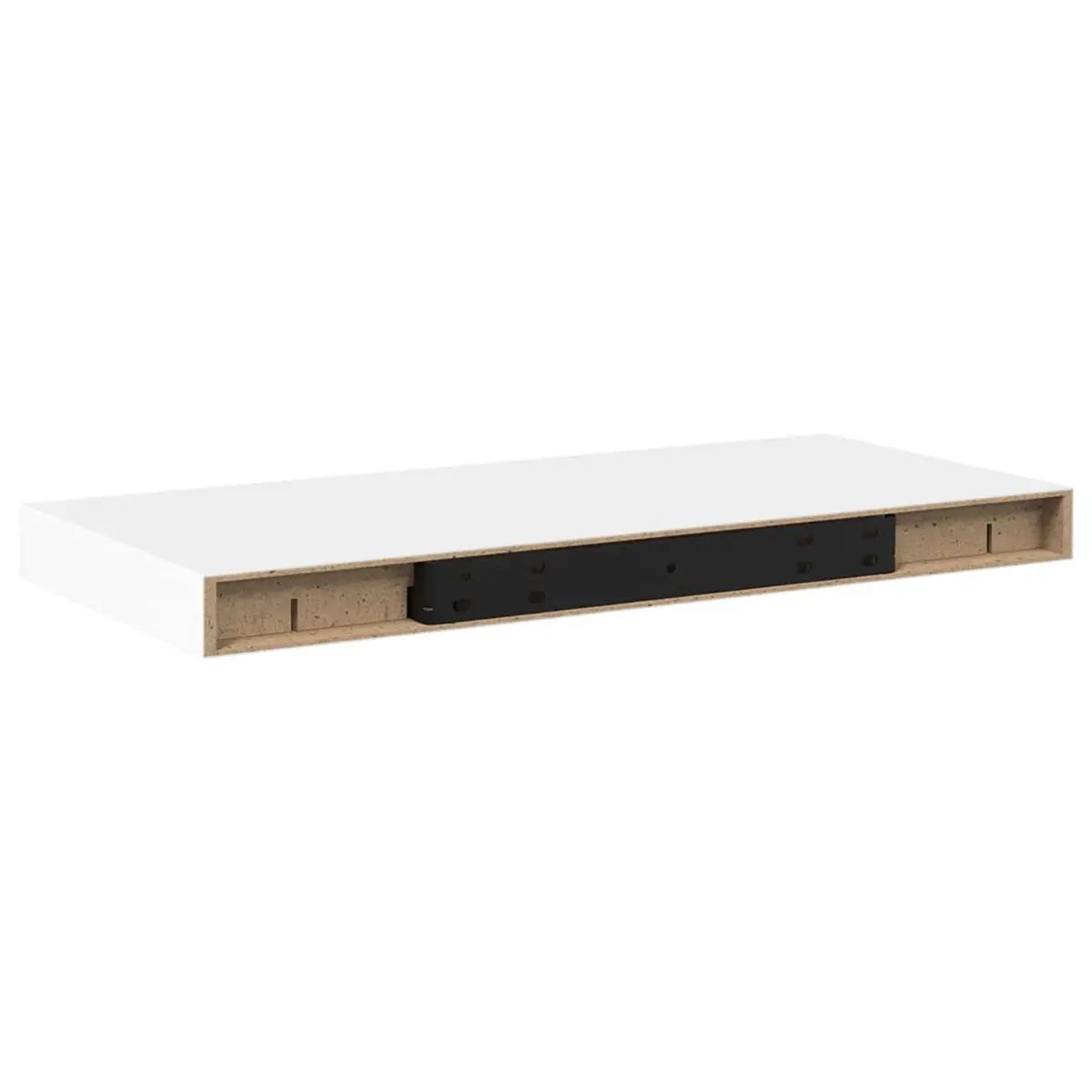 White Floating Wall Shelves 2 Piece Set Display Rack Home Decor Organiser 50cm