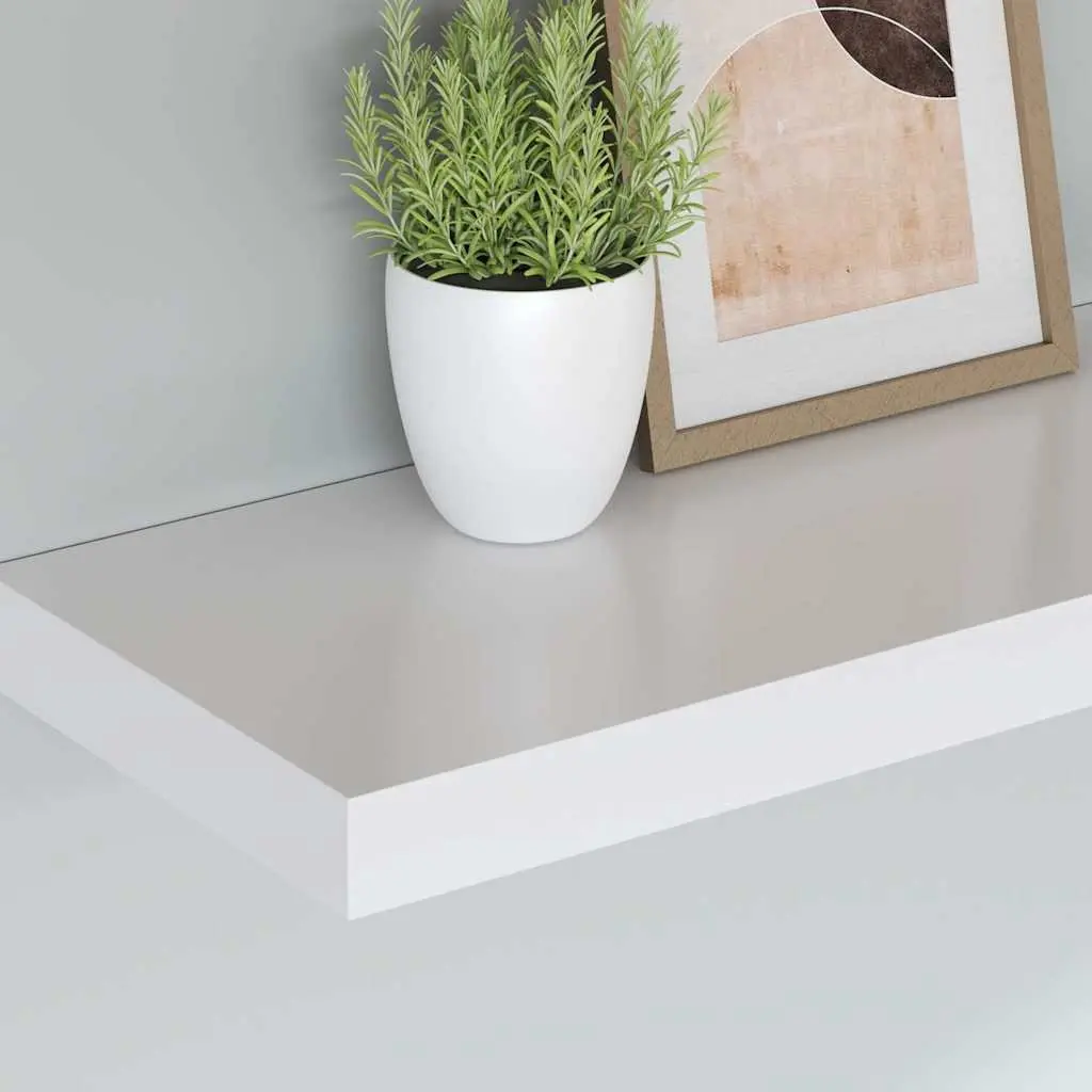 White Floating Wall Shelf Display Rack Storage Ledge Home Decor Modern Design
