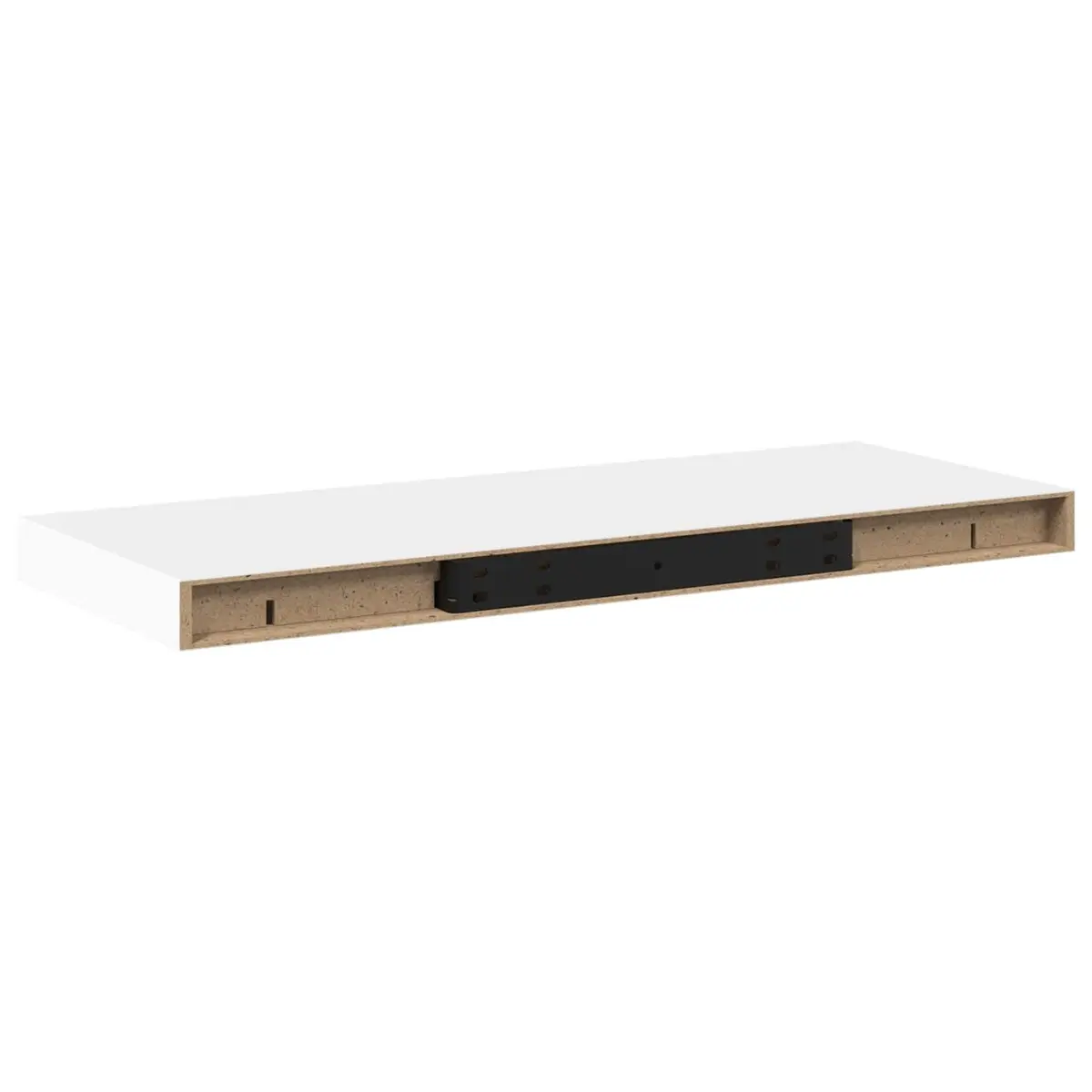 Floating Wall Shelves Invisible Mounting System White 60x23.5x3.8 cm 2 Piece Display Ledge Storage