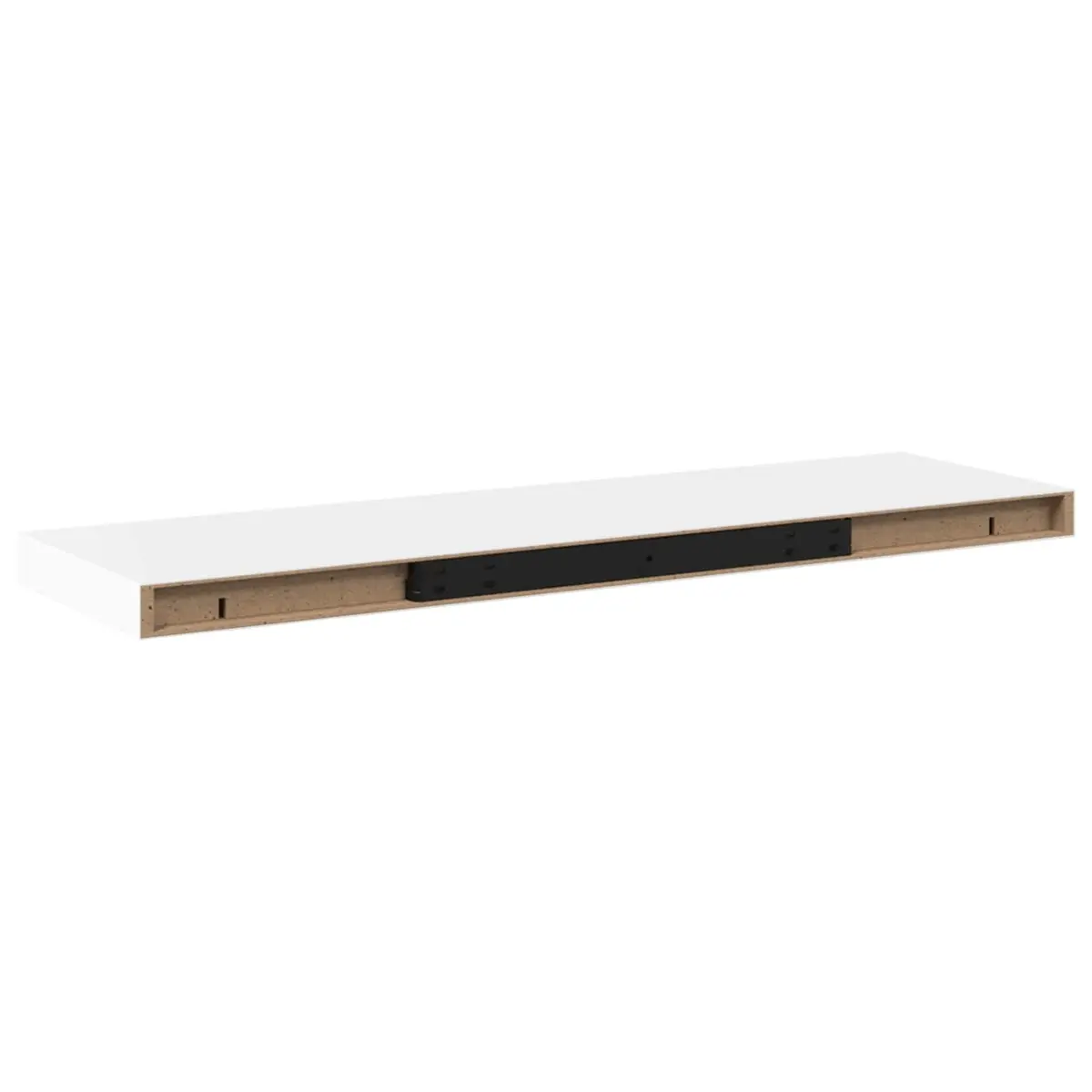 Floating Wall Shelves Invisible Mounting White 80x23.5x3.8 cm