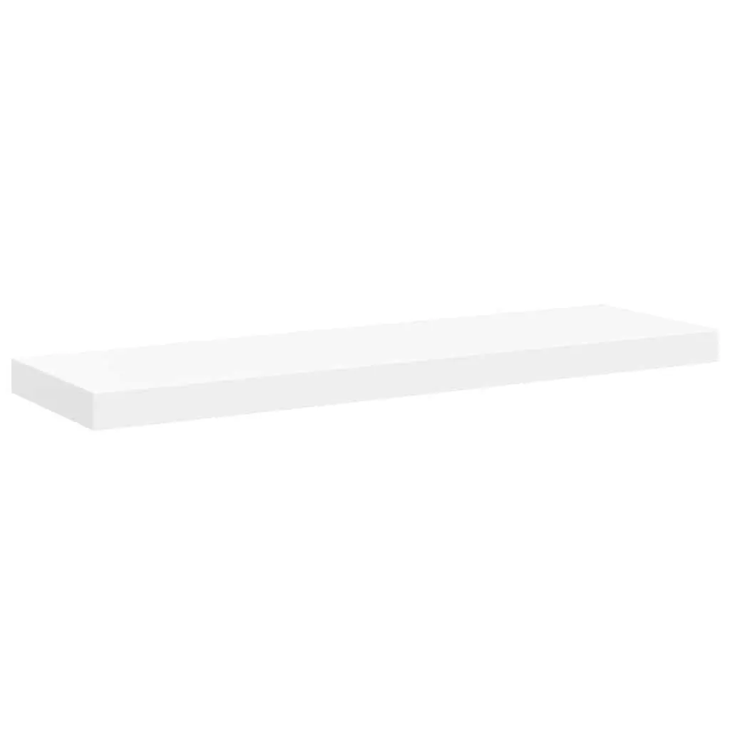 Floating Wall Shelves Set 4 Piece White Invisible Mounting System Home Storage Decor