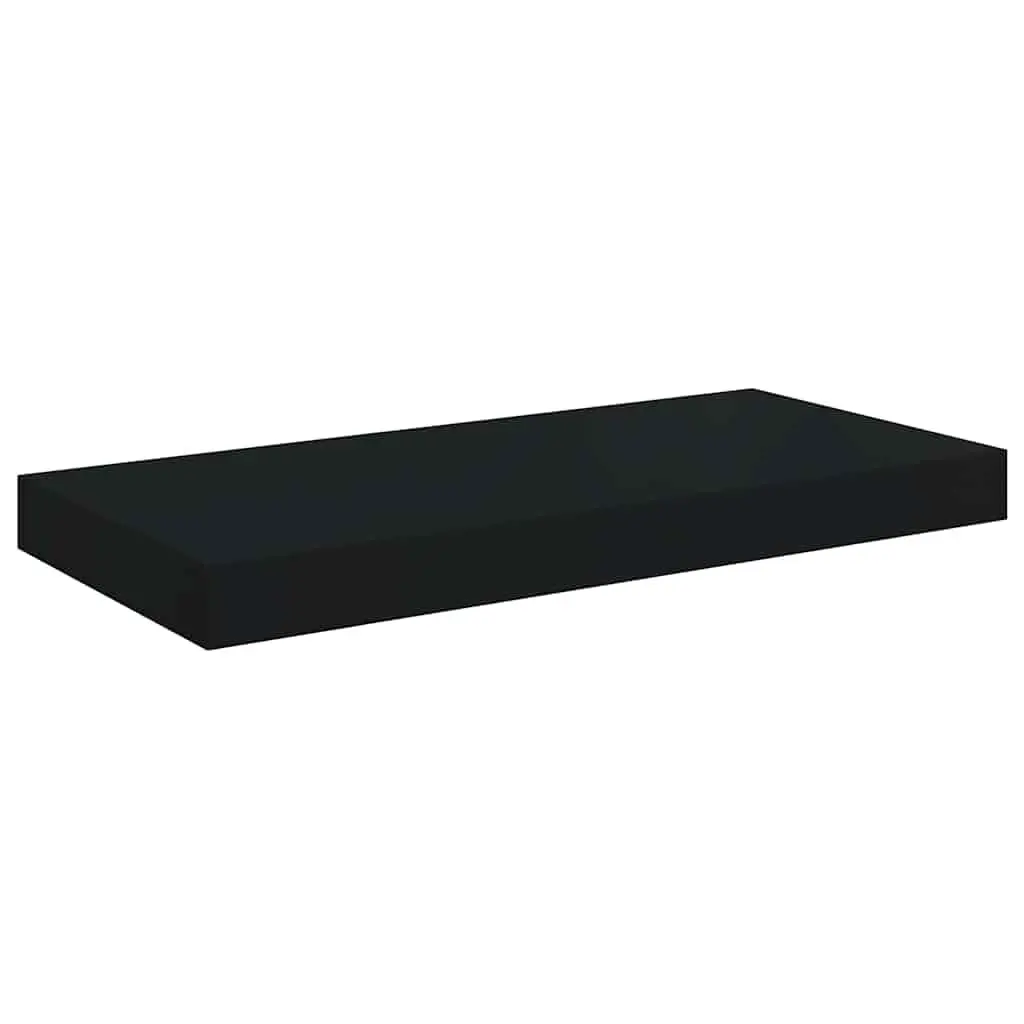 Floating Wall Shelves Invisible Mounting Black 50x23.5x3.8 cm 2 Piece Display Shelf Storage Ledge