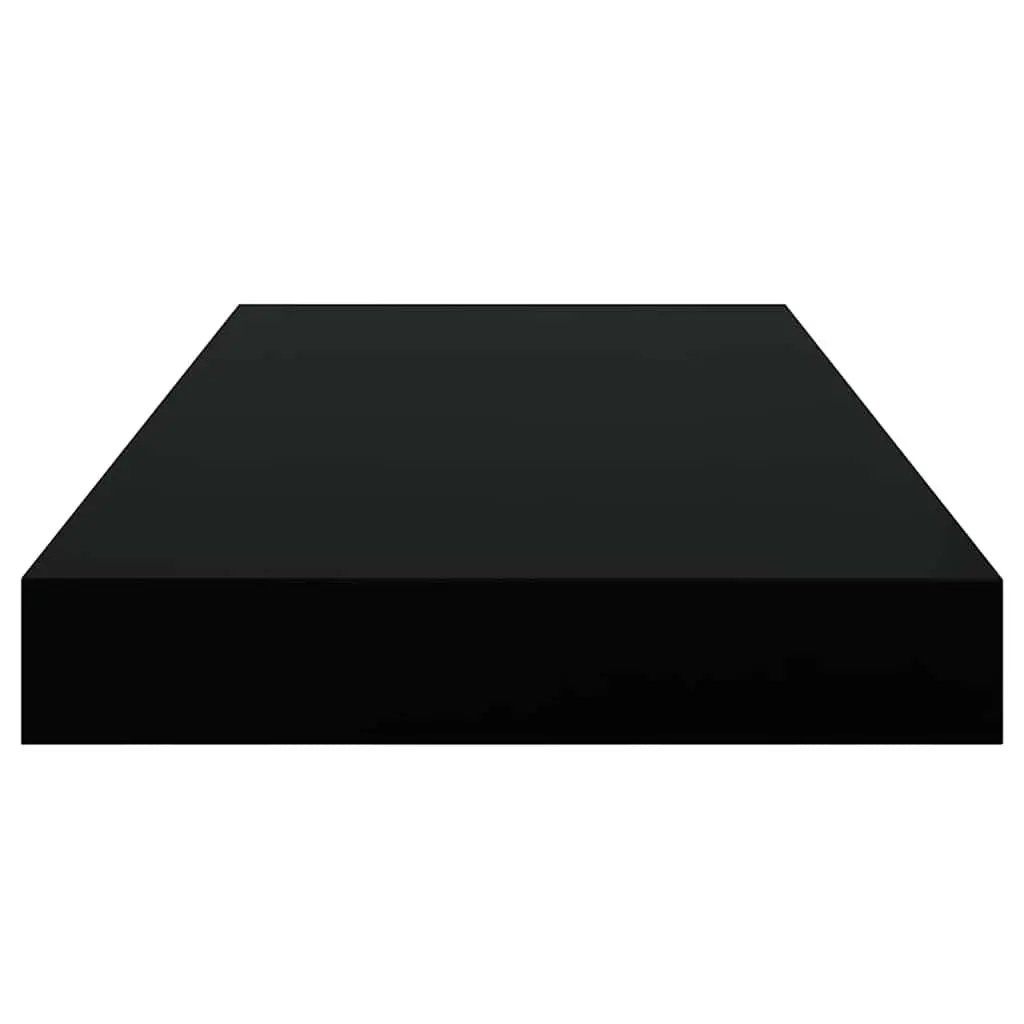 Floating Wall Shelves Invisible Mounting Black 50x23.5x3.8 cm 2 Piece Display Shelf Storage Ledge