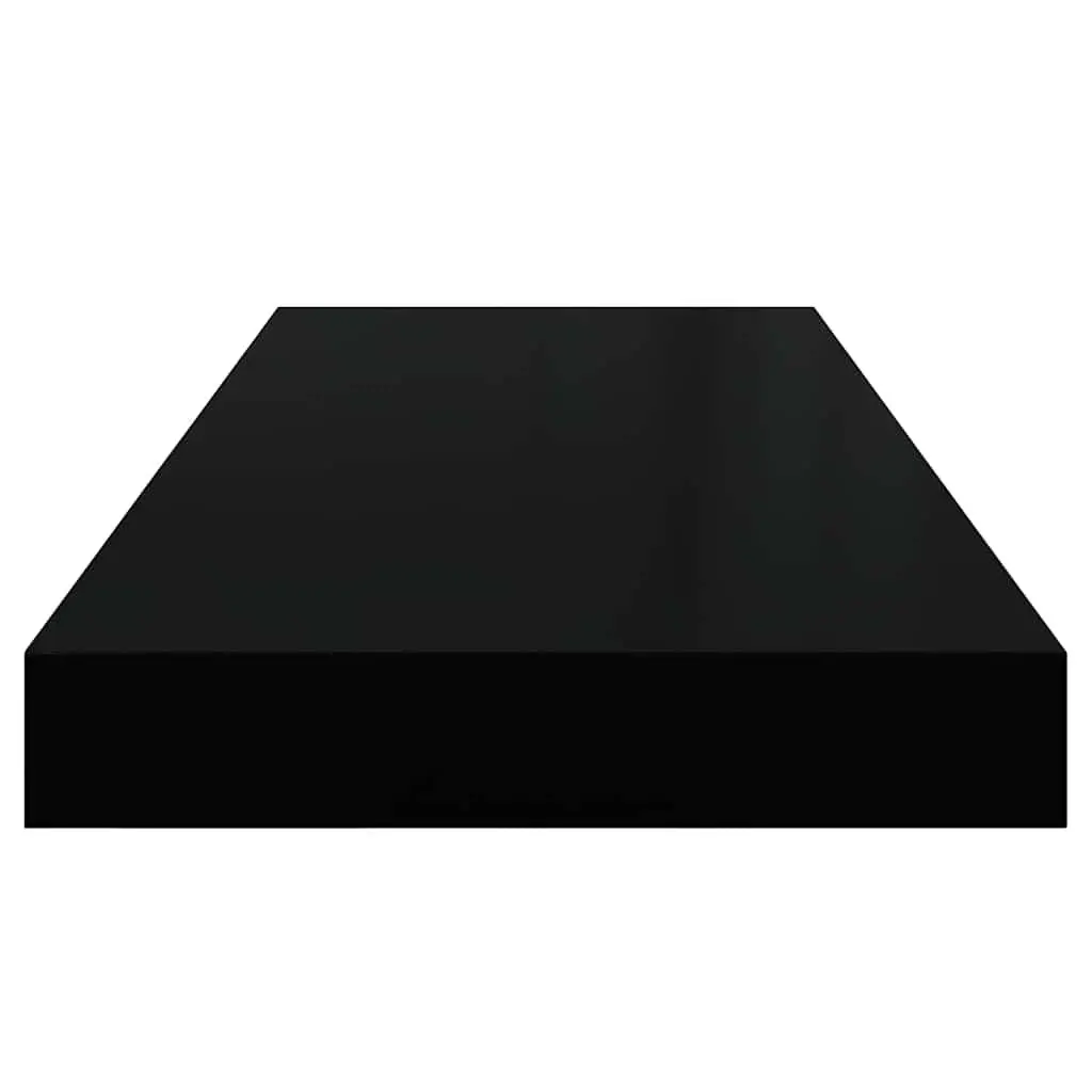 Floating Wall Shelves Invisible Mounting System Black 60x23.5x3.8cm 2 Pieces Home Decor