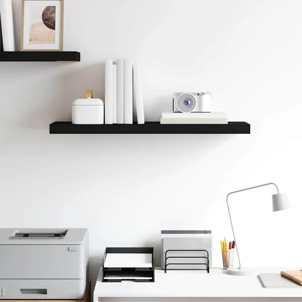 Black Floating Wall Shelf Display Ledge 80x23.5cm Home Decor Storage Organizer