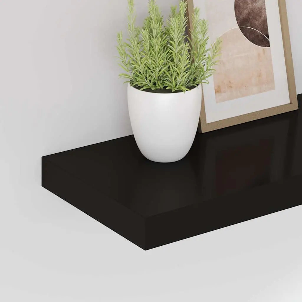 Black Floating Wall Shelf Display Ledge 80x23.5cm Home Decor Storage Organizer