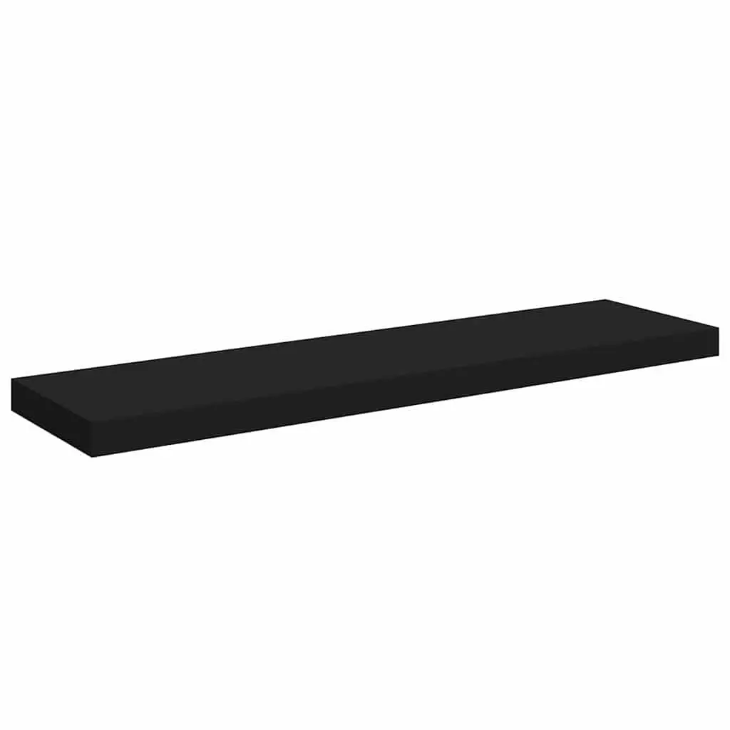 Floating Wall Shelf Black Display Ledge MDF Storage Rack Home Decor 90x23.5cm