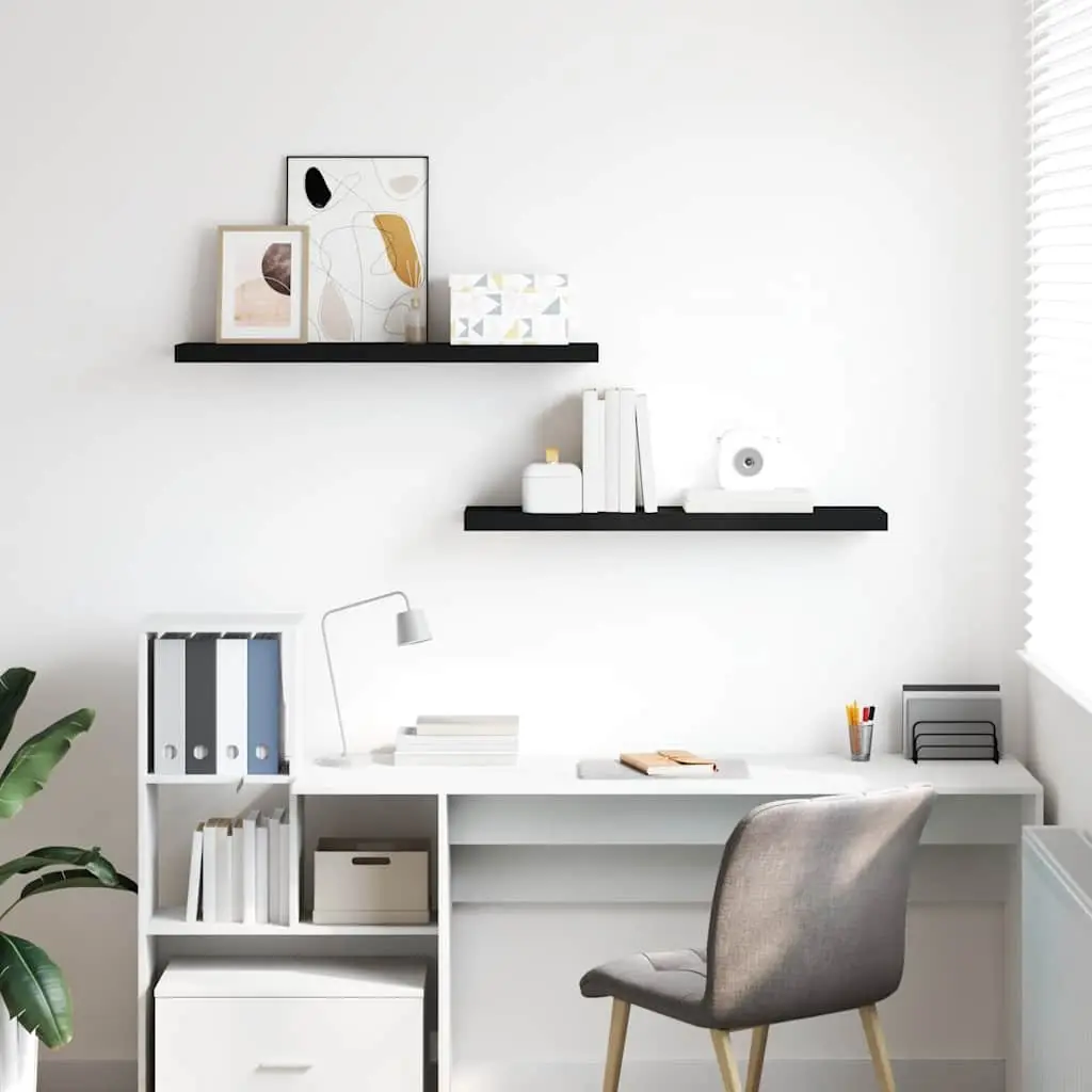 Black Floating Wall Shelves