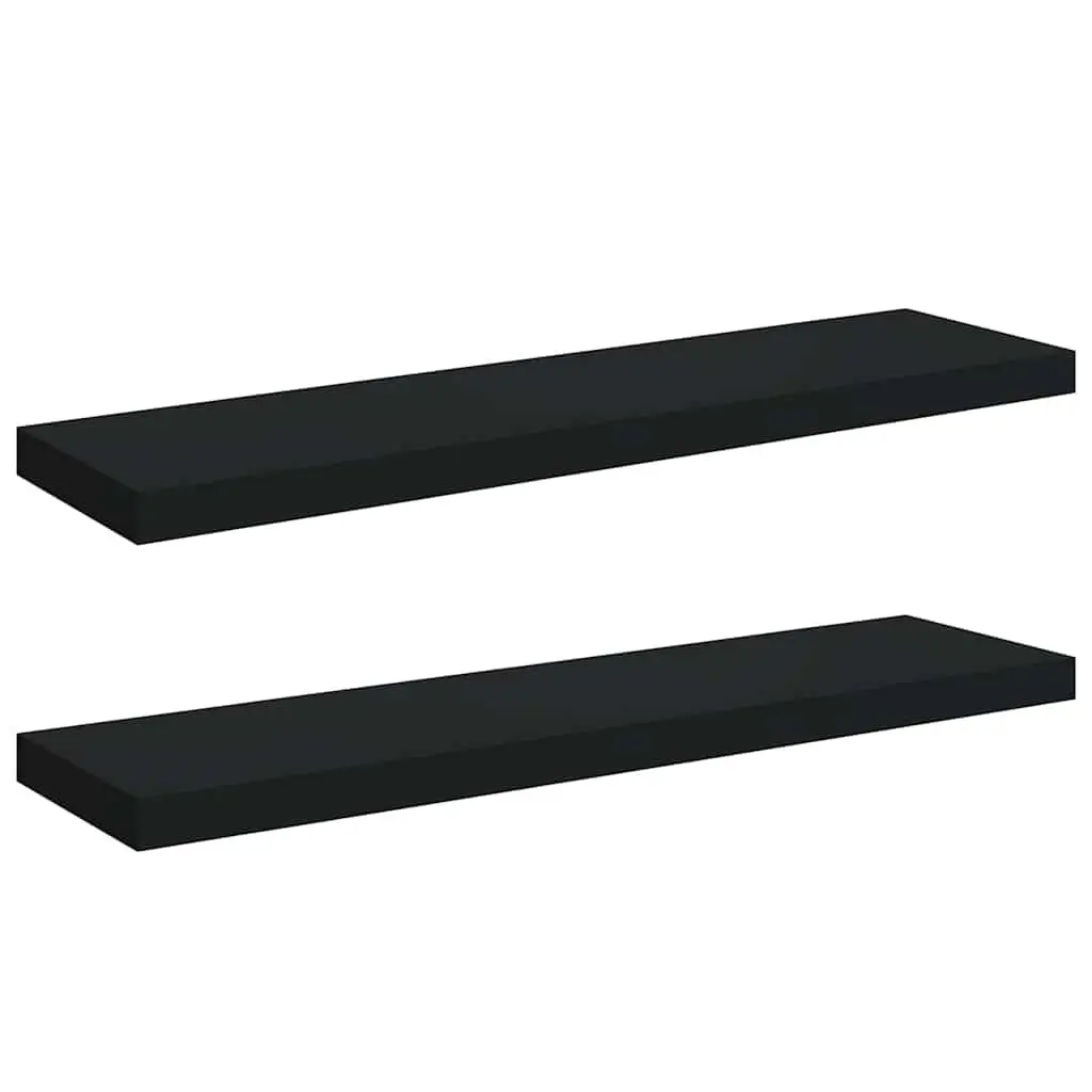 Black Floating Wall Shelves