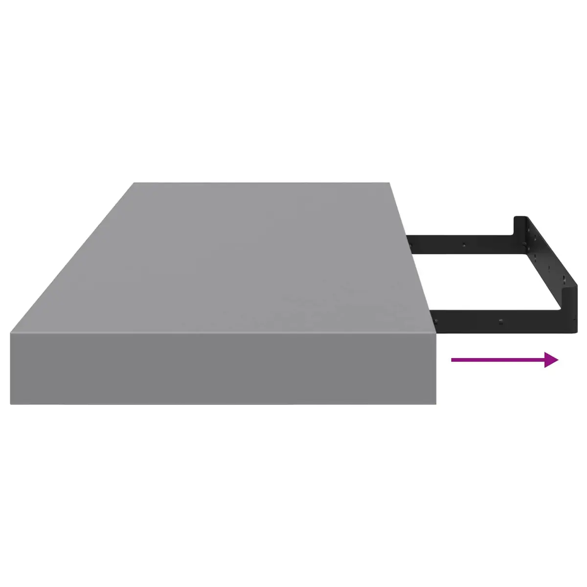 Grey Floating Wall Shelf