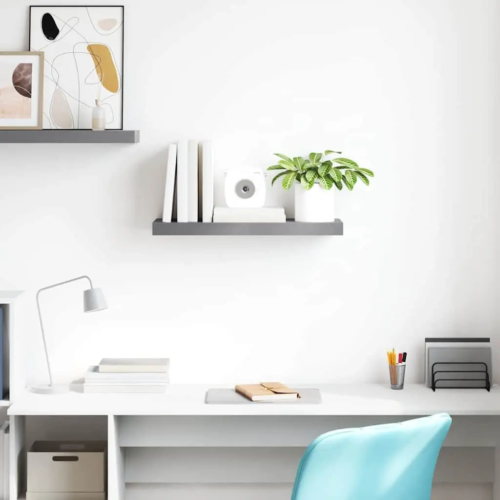 Grey Floating Wall Shelf