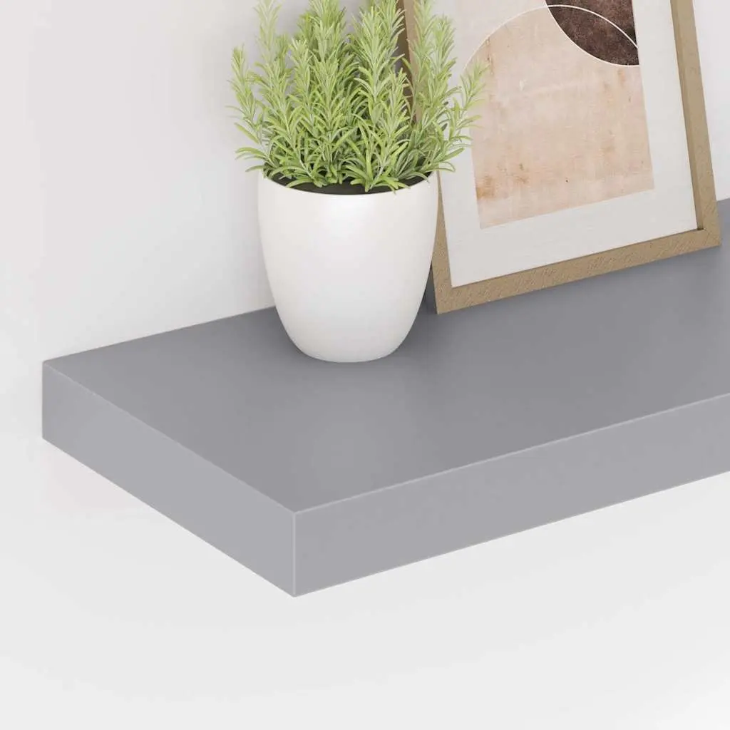 Grey Floating Wall Shelf