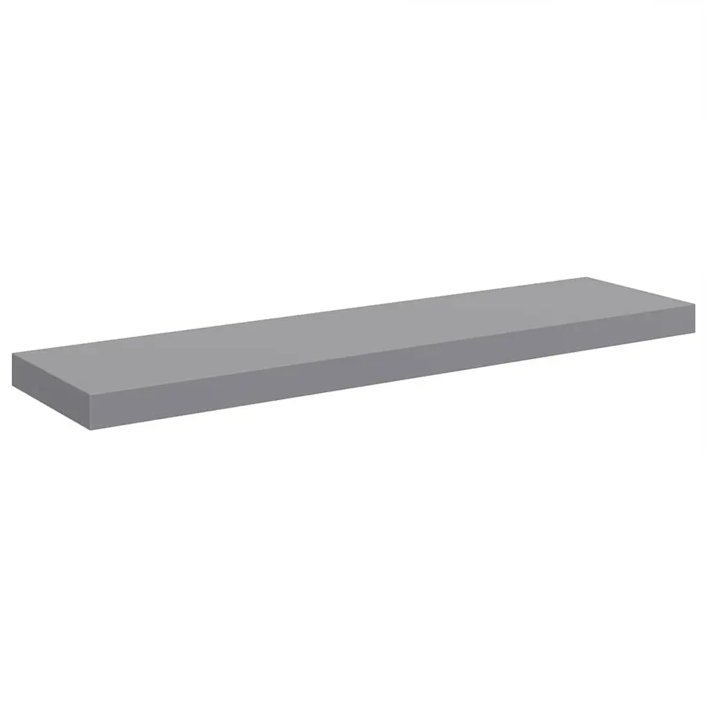 Floating Wall Shelf Grey Display Rack Storage Shelving Unit Home Decor