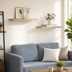 Floating Wall Shelves for Your Home: Brown Finish