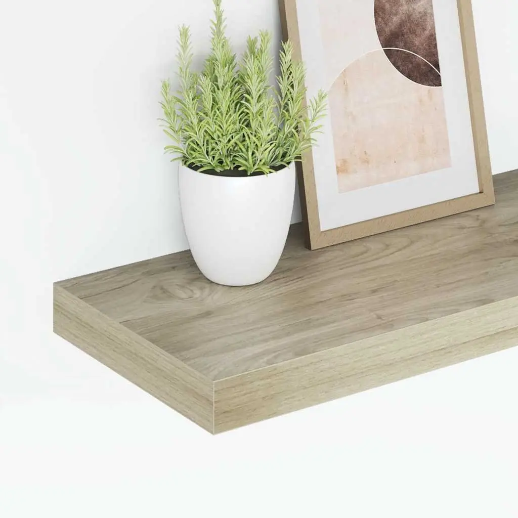 Floating Wall Shelves Brown 60x23.5cm 2 Pieces Display Shelf Storage Home Decor