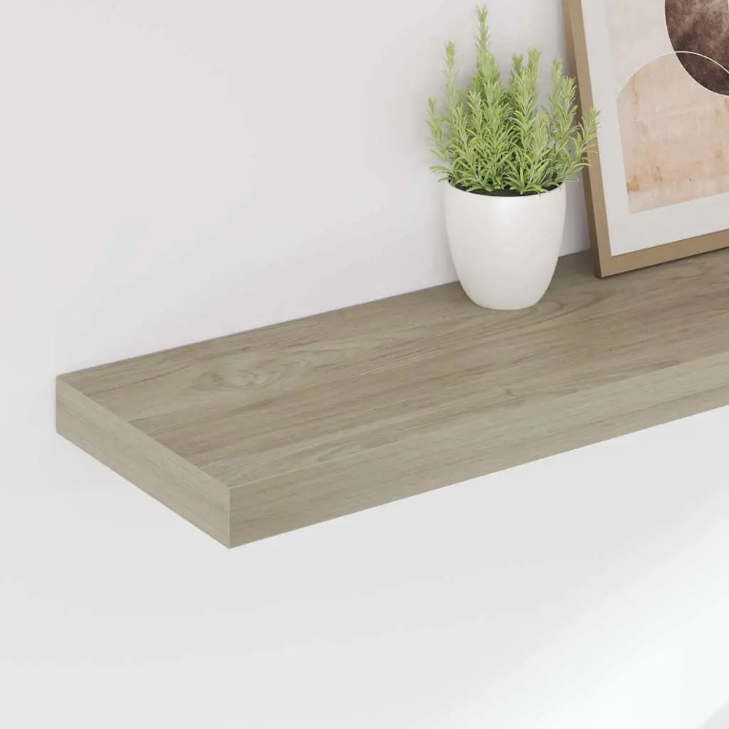 Floating Wall Shelf Brown Honeycomb MDF 80 x 23.5 x 3.8 cm