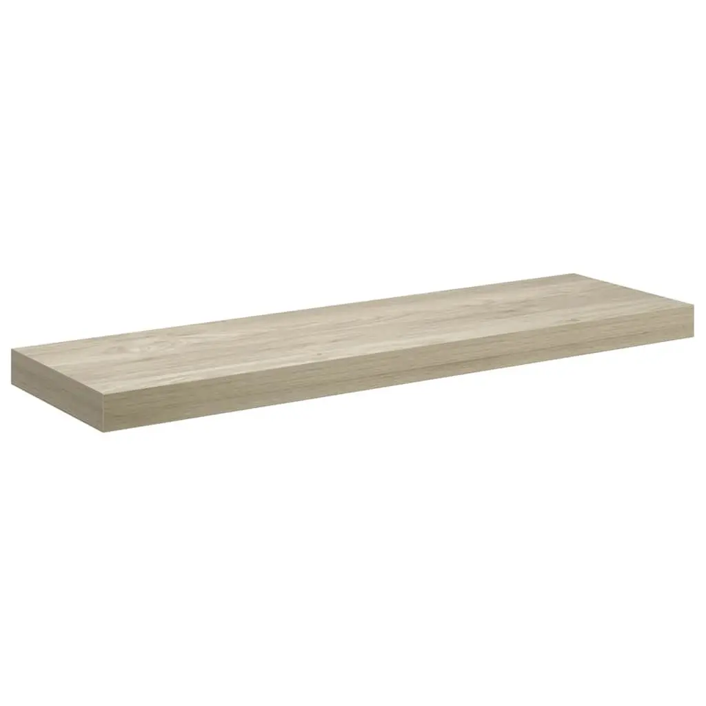 Floating Wall Shelves Invisible Mounting System Oak Brown 4 Piece Set