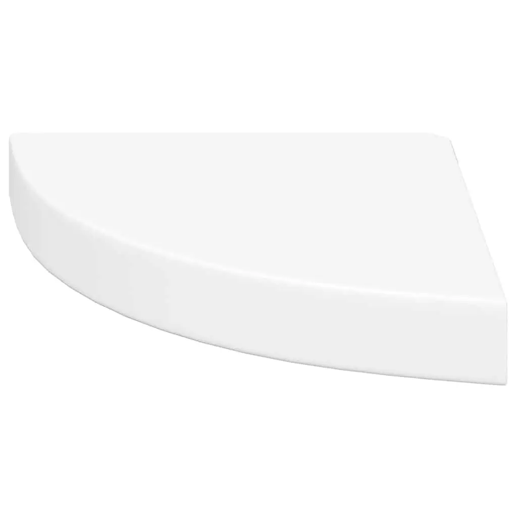 Floating Corner Wall Shelf White Display Storage Shelving Unit Home Decor