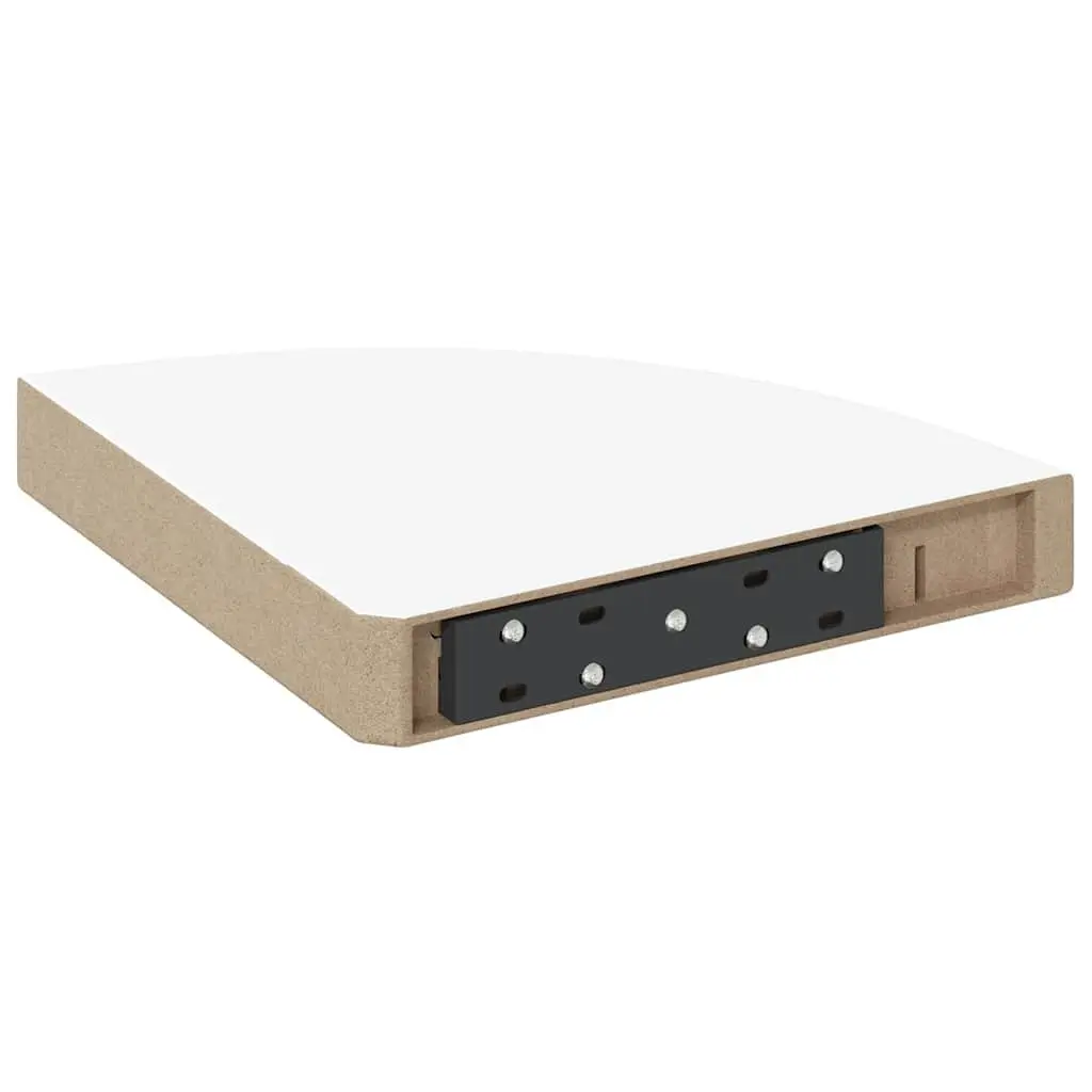 Floating Corner Wall Shelf White Display Storage Shelving Unit Home Decor