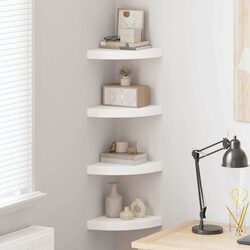 Your New Floating Corner Shelves - 4 Pieces in White