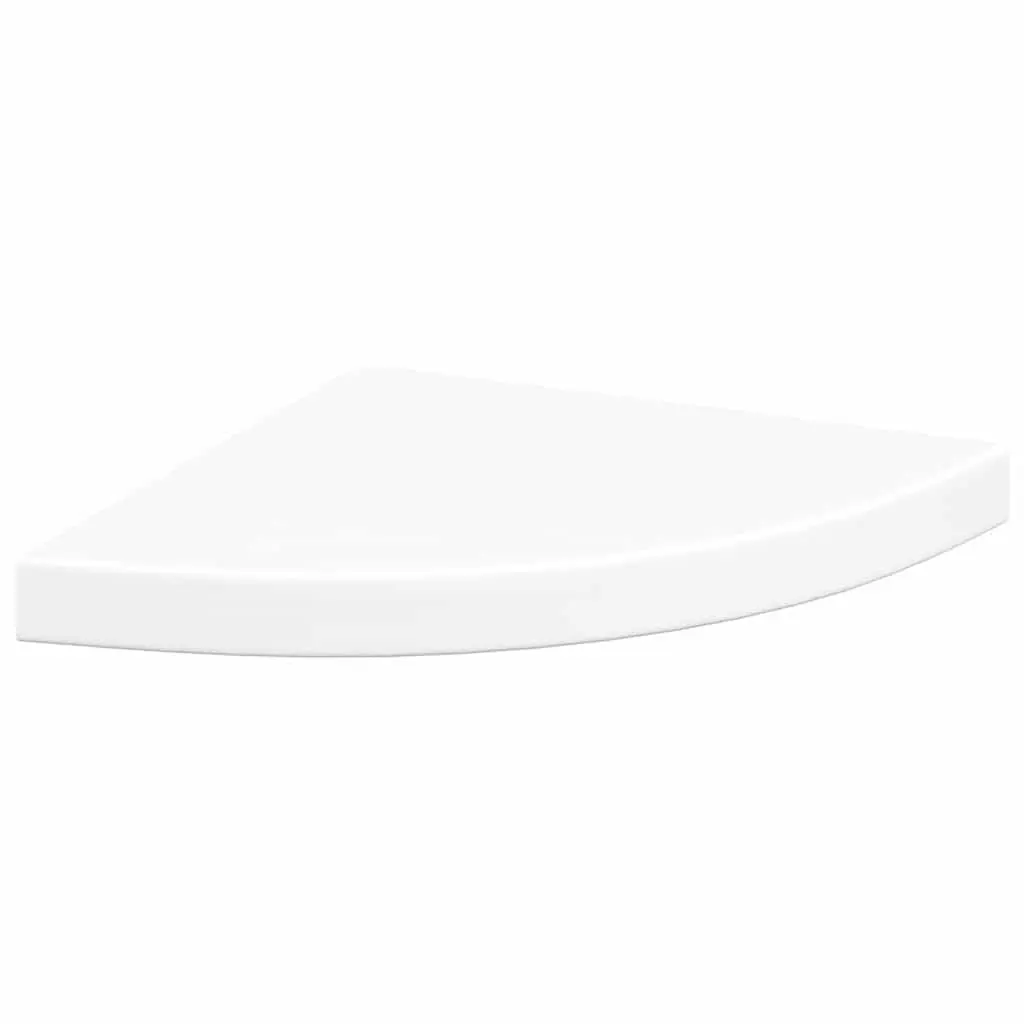Floating Corner Shelves White 35x35x3.8 cm Wall Mount Display Ledge 4 Piece