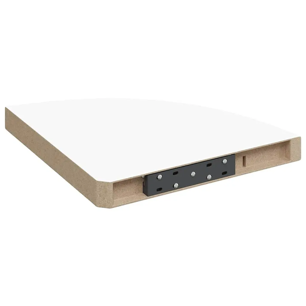 Floating Corner Shelves White 35x35x3.8 cm Wall Mount Display Ledge 4 Piece