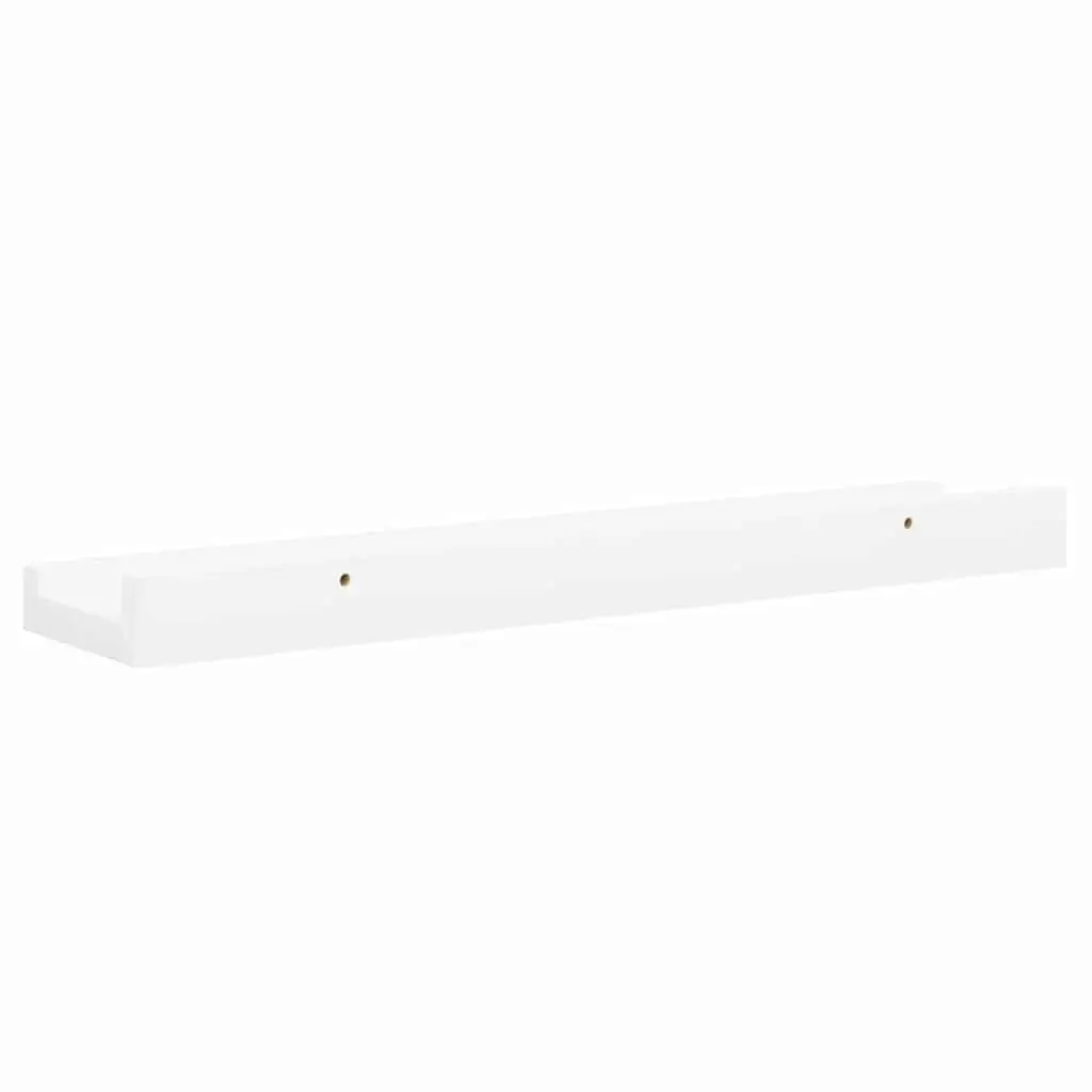 Picture Frame Ledge Shelves Wall-Mounted Display 2 pcs White 40x9x3 cm