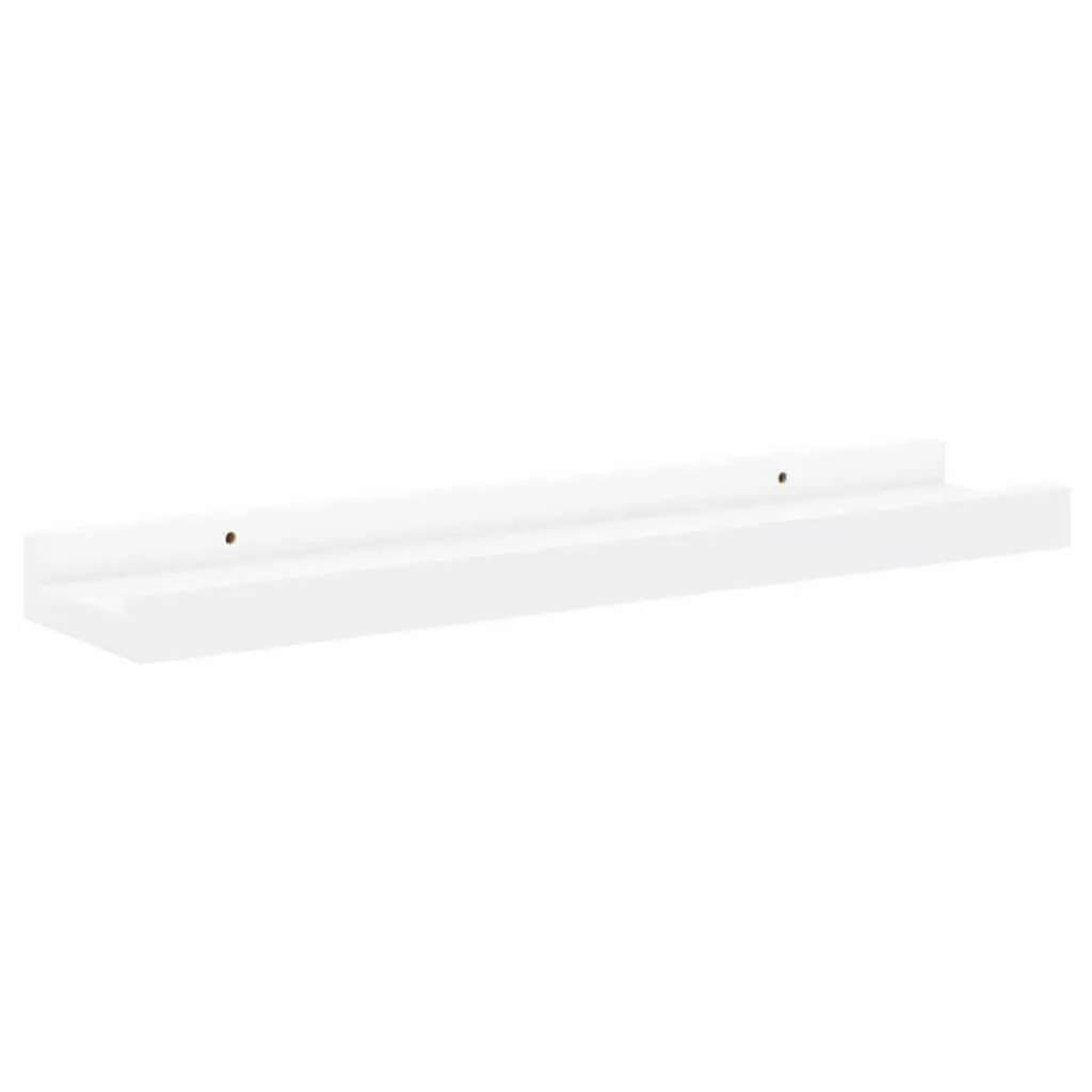 Picture Frame Ledge Shelves Wall-Mounted Display 2 pcs White 40x9x3 cm