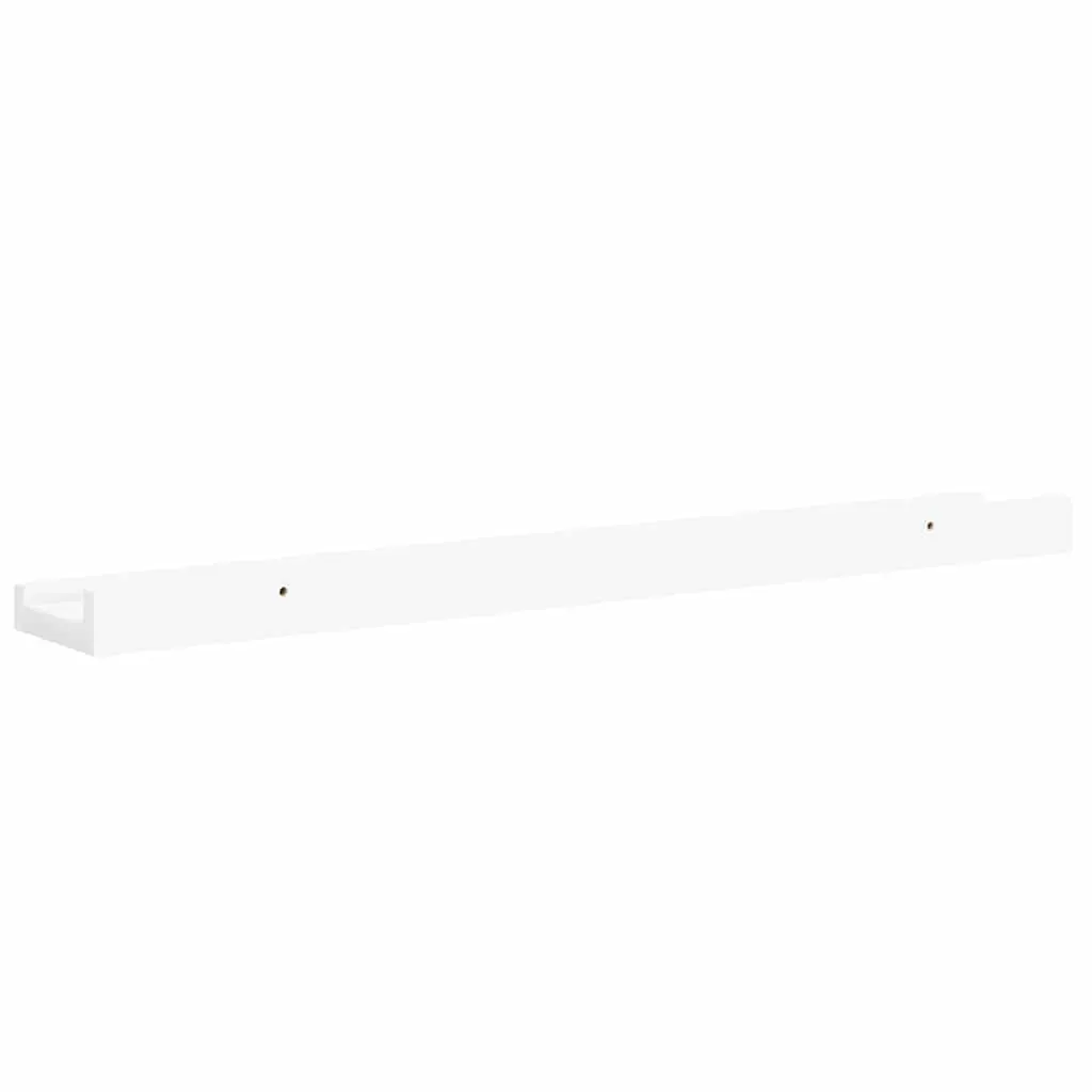 Wall Picture Frame Ledge Shelves White Floating Display Organizer 60 x 9 x 3 cm 2 Piece