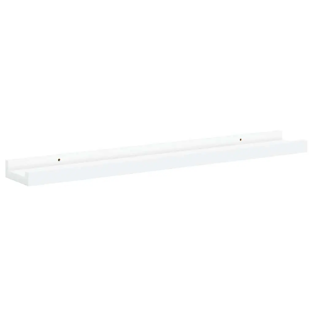 Wall Picture Frame Ledge Shelves White Floating Display Organizer 60 x 9 x 3 cm 2 Piece