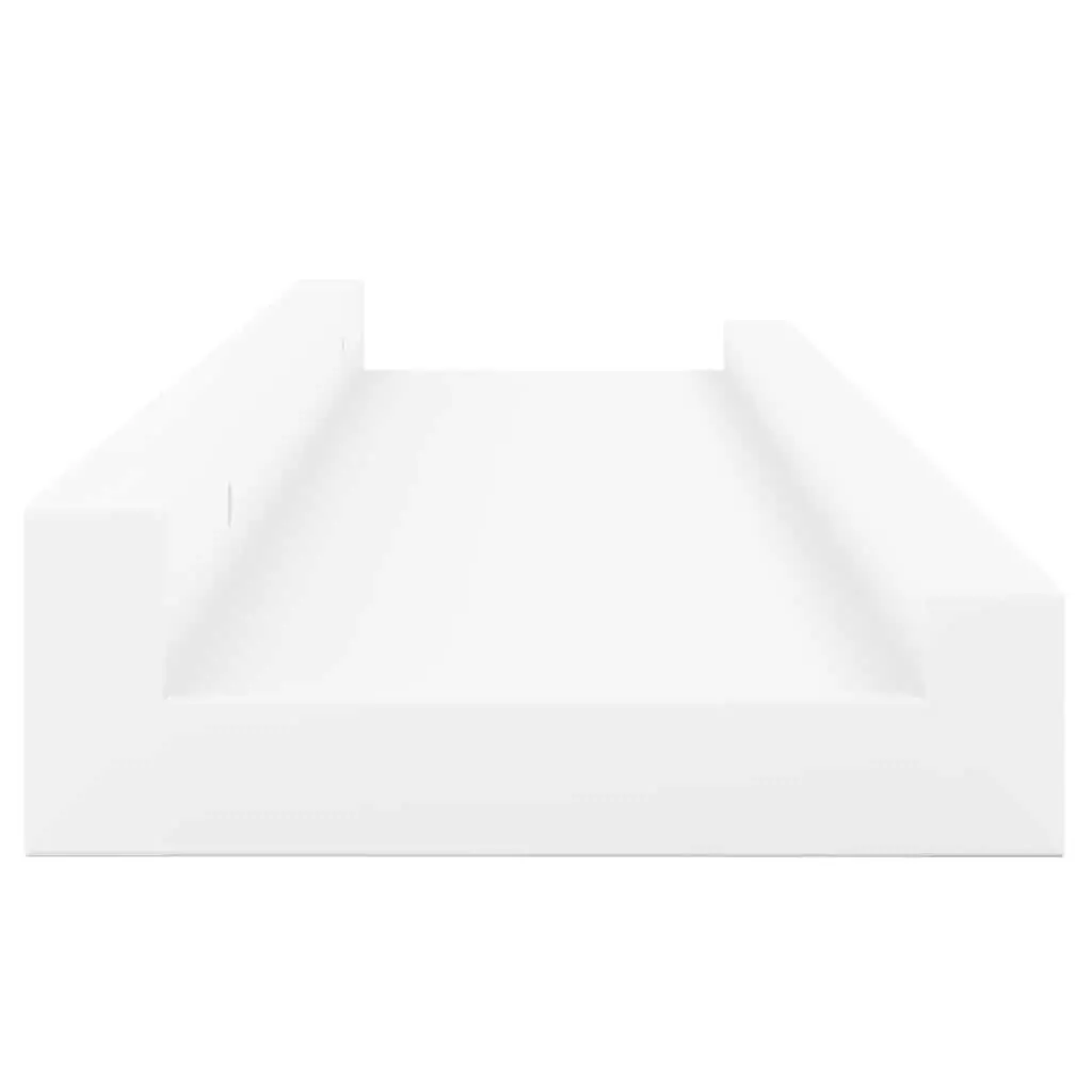 Wall Picture Frame Ledge Shelves White Floating Display Organizer 60 x 9 x 3 cm 2 Piece