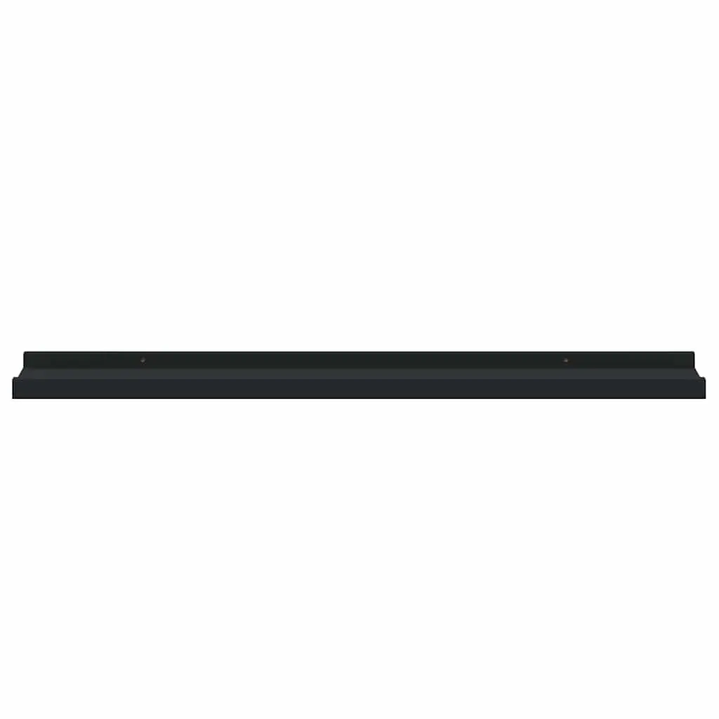 Picture Frame Ledge Shelves Black Floating Display 80 x 9 x 3 cm 2 Piece