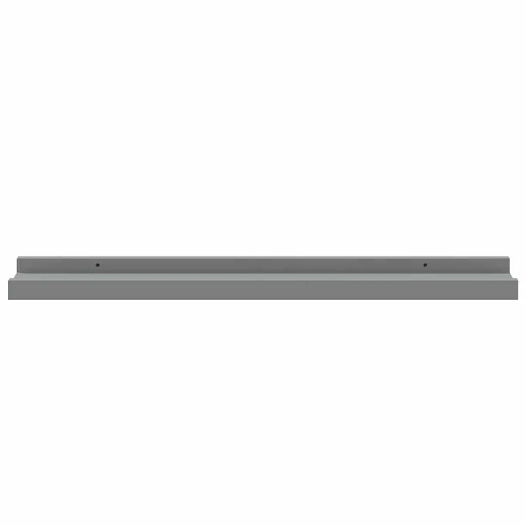 Picture Frame Ledge Shelves Wall Mounted Grey 60x9x3cm 2 Piece MDF