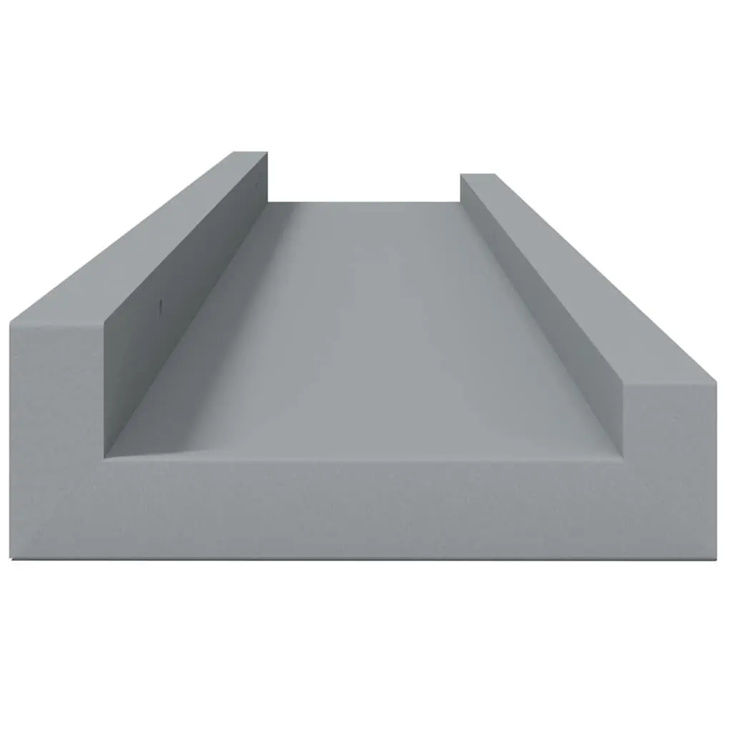 Picture Frame Ledge Shelves Wall Mounted Grey 60x9x3cm 2 Piece MDF