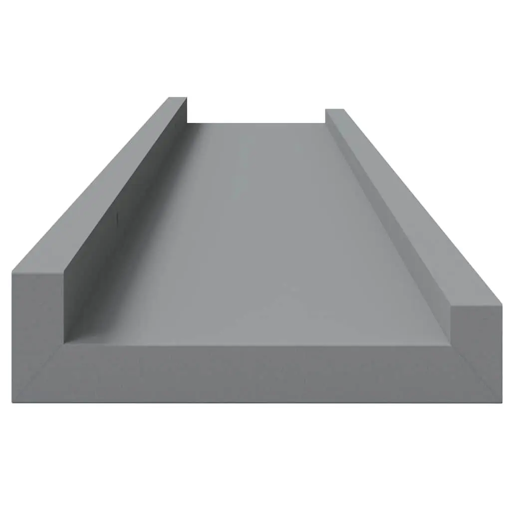 Wall Display Ledge Shelves Grey 80 x 9 x 3 cm 2 Piece Floating Shelf Decor Storage