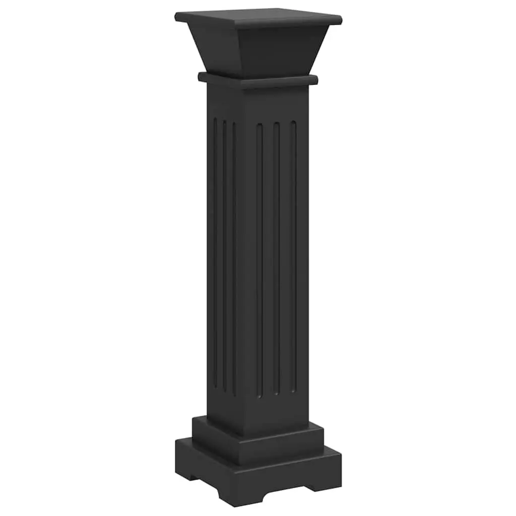 Classic Square Pillar Plant Stand Black MDF Flower Pot Display Pedestal Stand