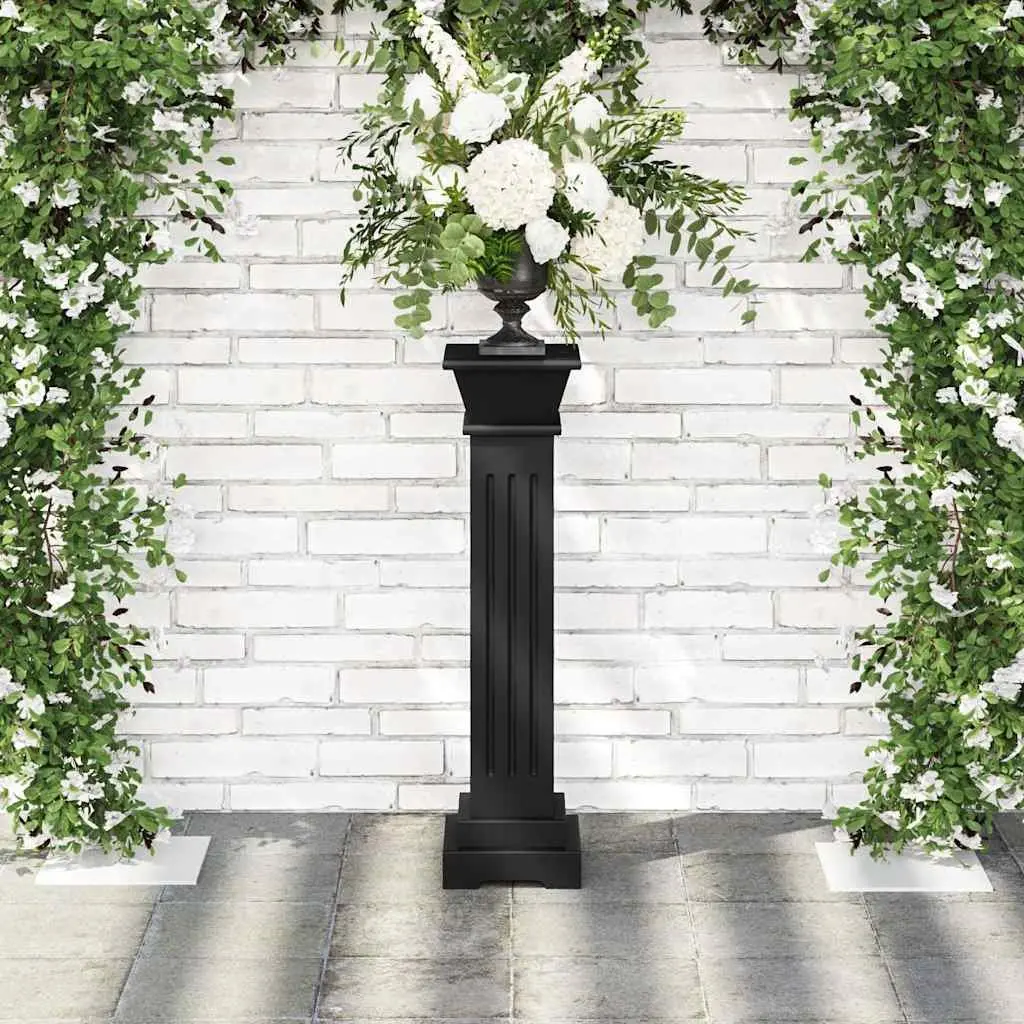Classic Square Pillar Plant Stand Black MDF Flower Pot Display Pedestal Stand