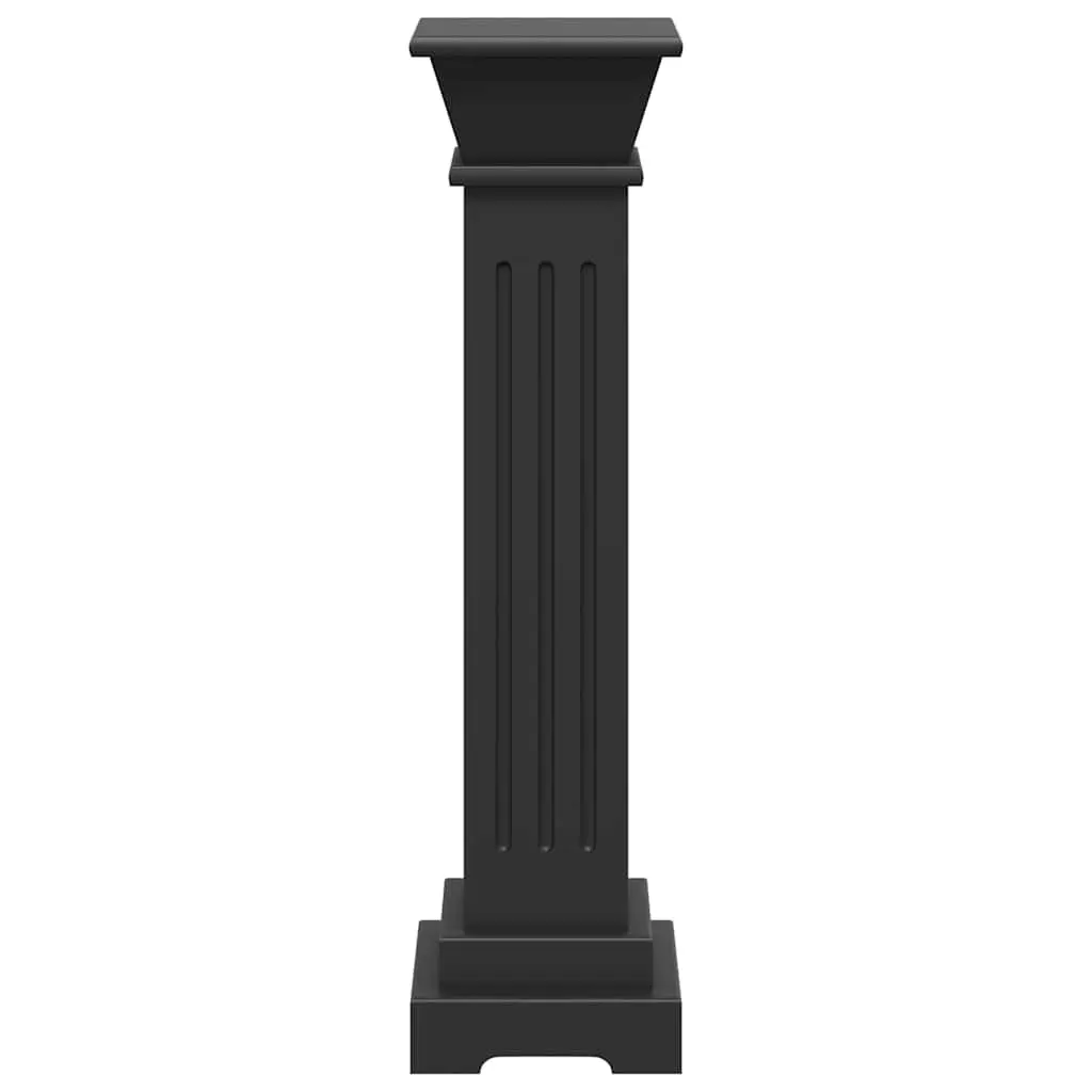 Classic Square Pillar Plant Stand Black MDF Flower Pot Display Pedestal Stand