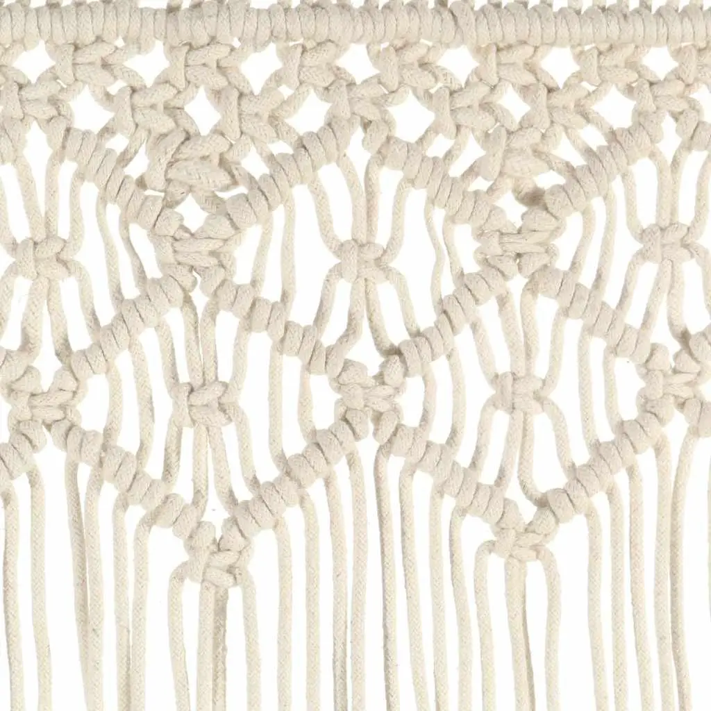 Macrame Curtain Cotton Cream 140x240 cm Decorative String Door Window Room Divider