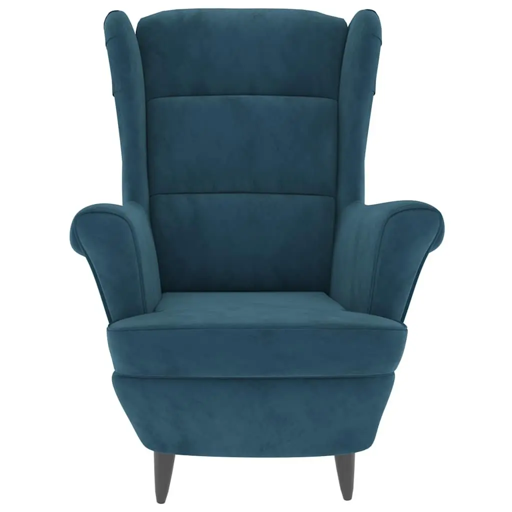 Blue Velvet Armchair