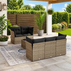 Your Perfect 6-Piece Grey Garden Sofa Set Awaits