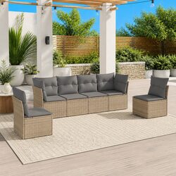 Friendly and Inviting 6-Piece Garden Sofa Set