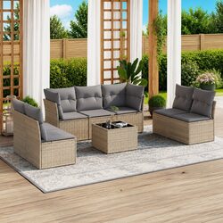 Friendly 8-Piece Patio Sofa Set with Storage and Cushions