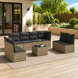 Create Your Outdoor Oasis with Our 9 Piece Sofa Set