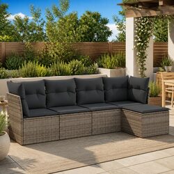 Friendly Grey 5 Piece Modular Outdoor Sofa Set