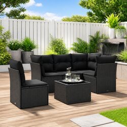 Your Friendly Garden Sofa Set: 6 Pieces with Storage