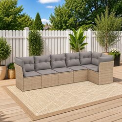 Friendly 6 Piece Outdoor Sofa Set with Easy Care